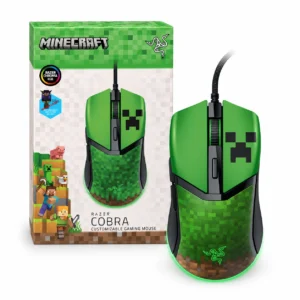 Mouse Razer Cobra Minecraft Edition con su caja