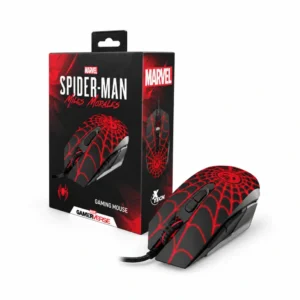 Mouse Xtech XTM-M520SM USB Marvel Spider-Man negro/rojo con su empaque