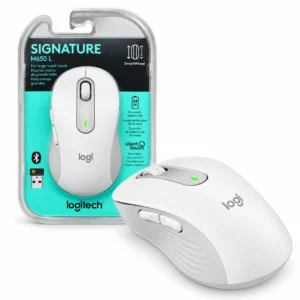 Mouse inalámbrico Logitech M650 L Signature blanco con su empaque
