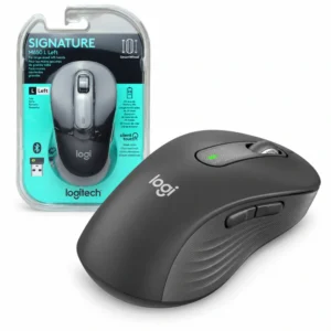Mouse inalámbrico Logitech M650 L Signature para zurdos grafito con su empaque