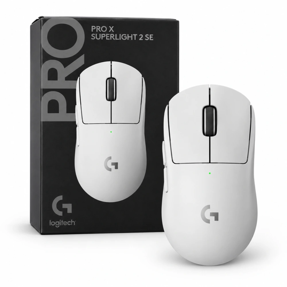 Mouse inalámbrico Logitech G Pro X Superlight 2 SE Lightspeed blanco con su empaque