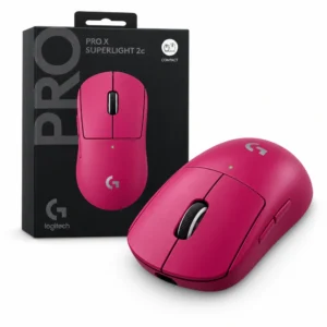 Mouse inalámbrico Logitech G Pro X Superlight 2c Lightspeed rosa con su empaque