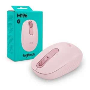 Mouse inalámbrico Logitech M196 Bluetooth rosa con su empaque