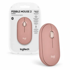 Mouse inalámbrico Logitech M350S Pebble 2 Bluetooth rosa con su empaque