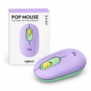 Mouse inalámbrico Logitech POP lila con su empaque