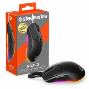 Mouse SteelSeries Rival 3 Gen 2 RGB con su empaque