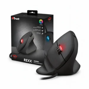 Mouse vertical Trust GXT 144 Rexx ergonómico con su empaque