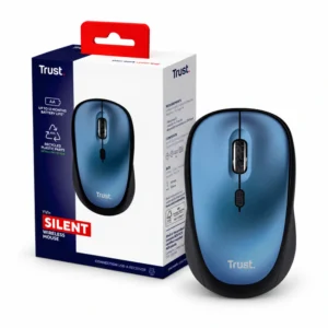 Mouse inalámbrico Trust Ivy+ Silent Eco azul 24551 con su empaque
