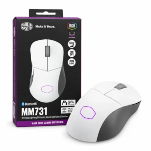 Mouse inalámbrico Cooler Master MM731 blanco mate con su empaque