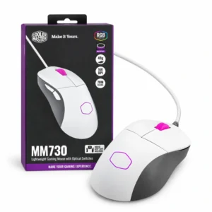 Mouse Cooler Master MM730 blanco mate con su empaque