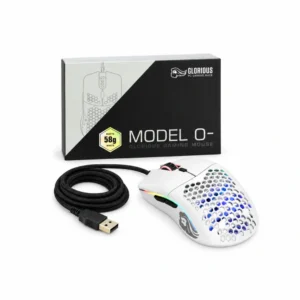 Mouse Glorious Model O- RGB blanco con su empaque