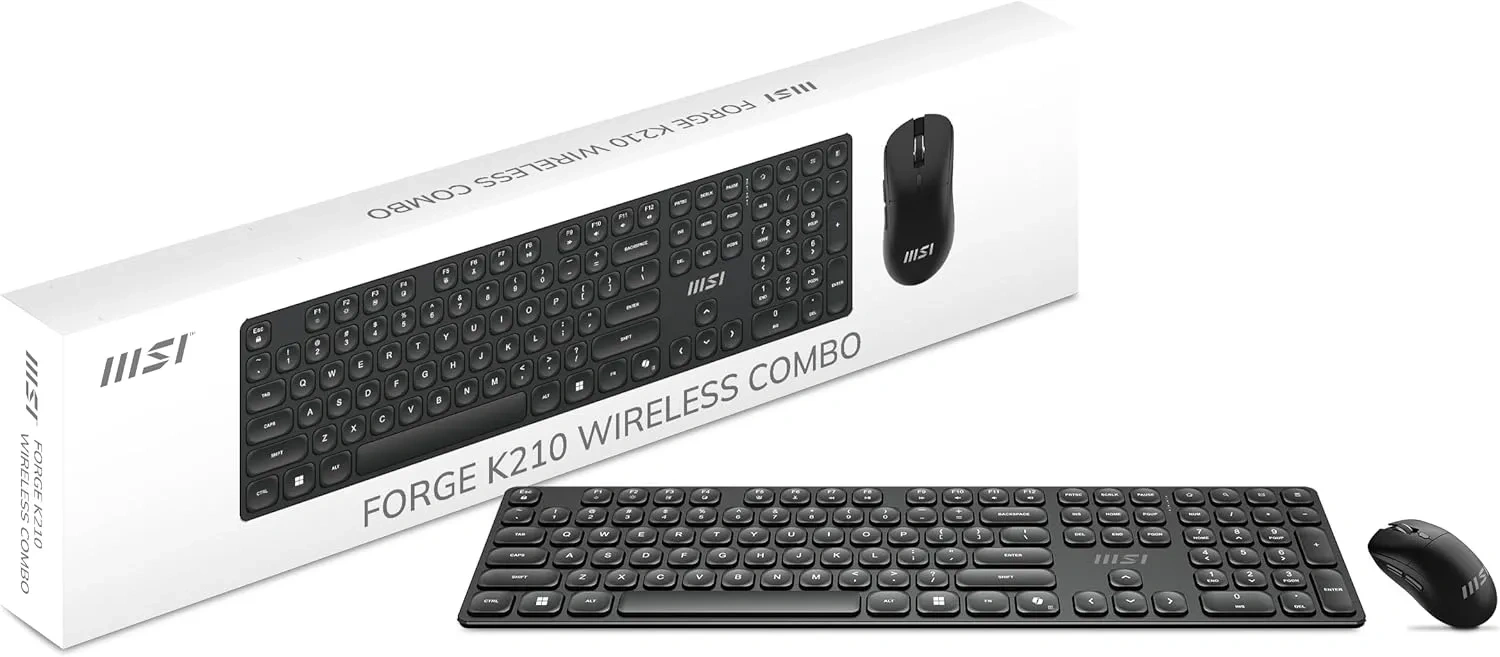 Combo MSI Teclado y Mouse Inalambrico Recargable Espanol - imagen 2