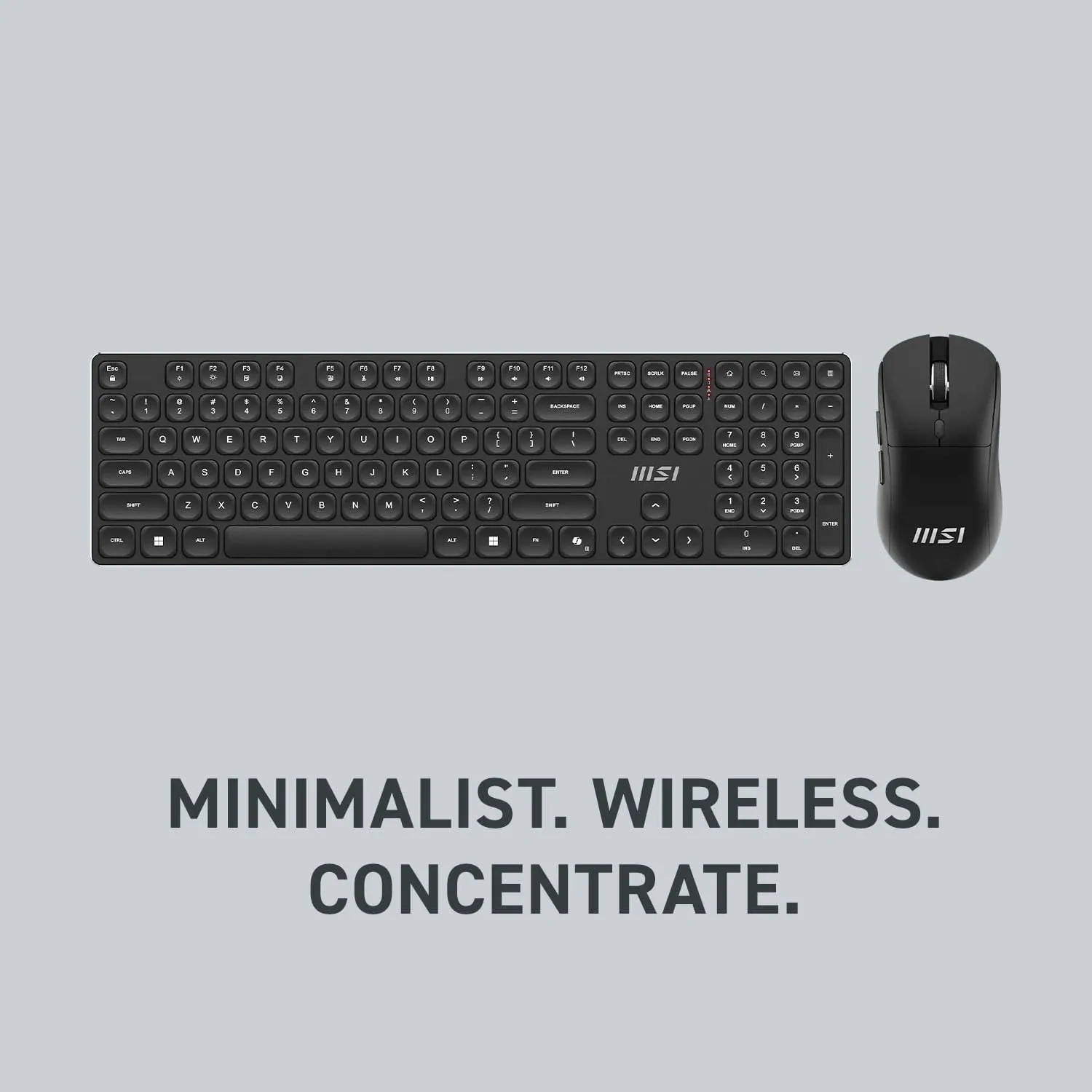 Combo MSI Teclado y Mouse Inalambrico Recargable Espanol - imagen 3