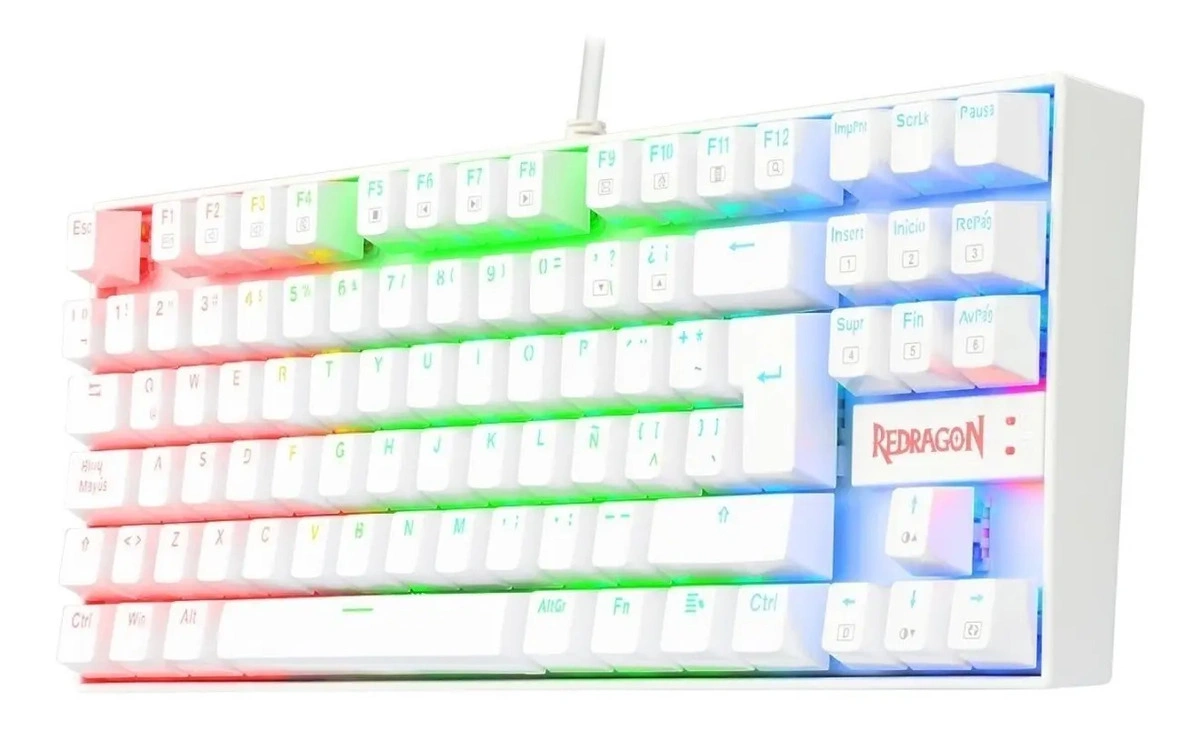 Teclado Mecanico Redragon K552 Kumara RGB Red Switch blanco - imagen 4