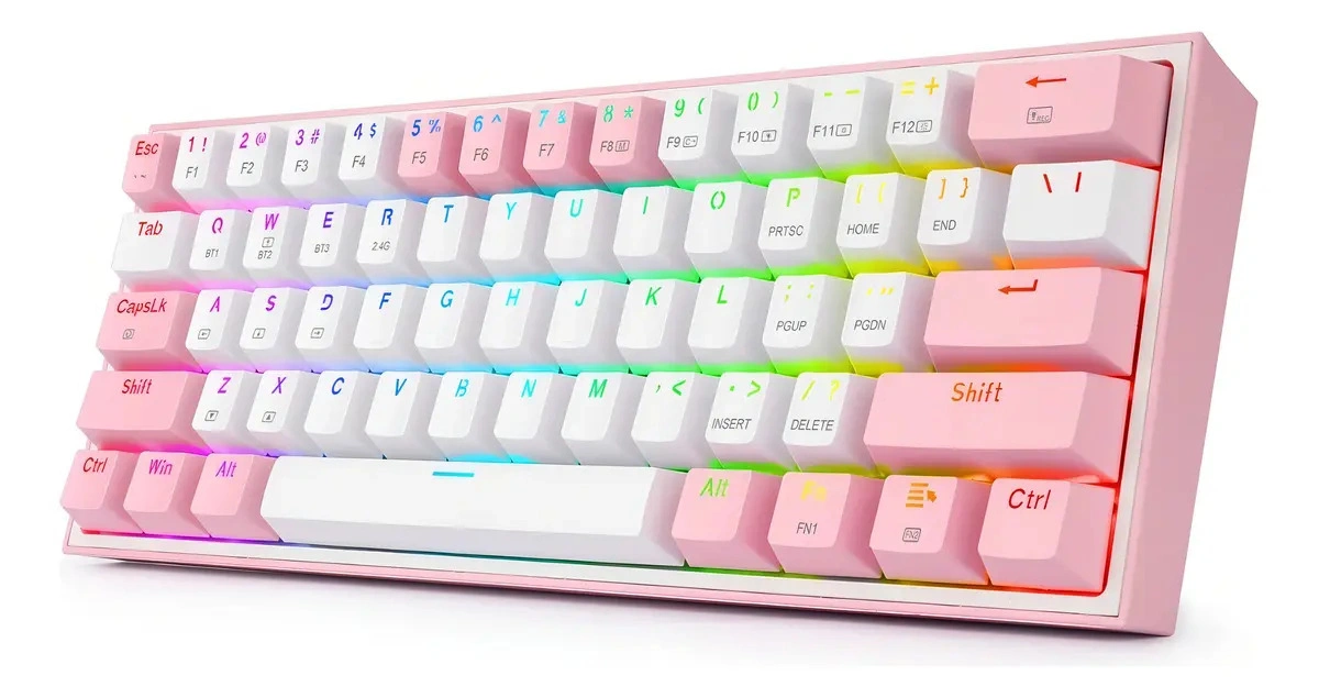Teclado Mecanico Redragon K616 Fizz Pro RGB blanco/rosa - imagen 3