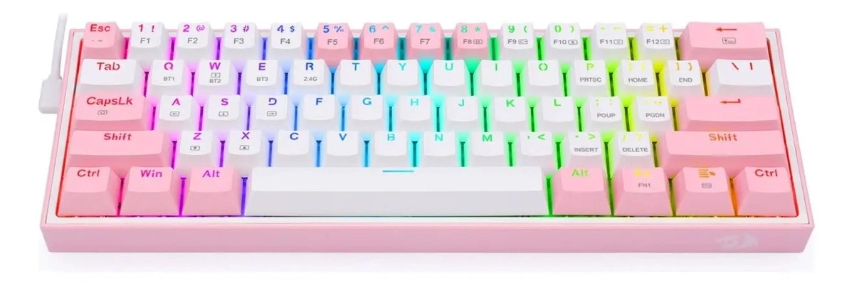 Teclado Mecanico Redragon K616 Fizz Pro RGB blanco/rosa - imagen 4