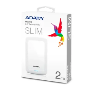 Disco externo HDD ADATA HV300 2Tb 2.5" USB 3.2 blanco