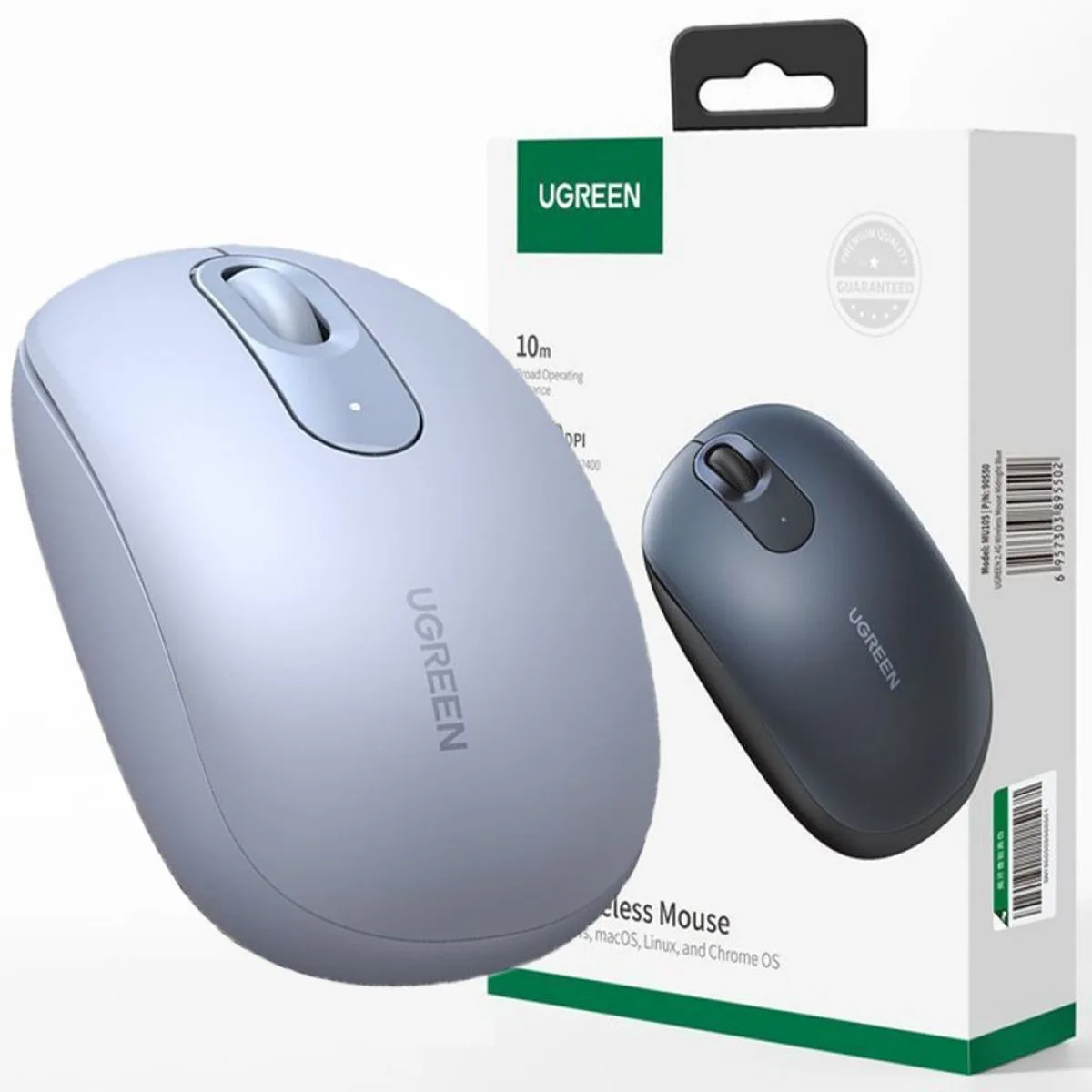 Mouse Inalambrico UGREEN 2.4GHz 2400 DPI azul - imagen 3