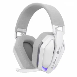 Auricular gamer inalambrico Solarmax GHW97W 7.1 RGB 2.4GHz y Bluetooth blanco