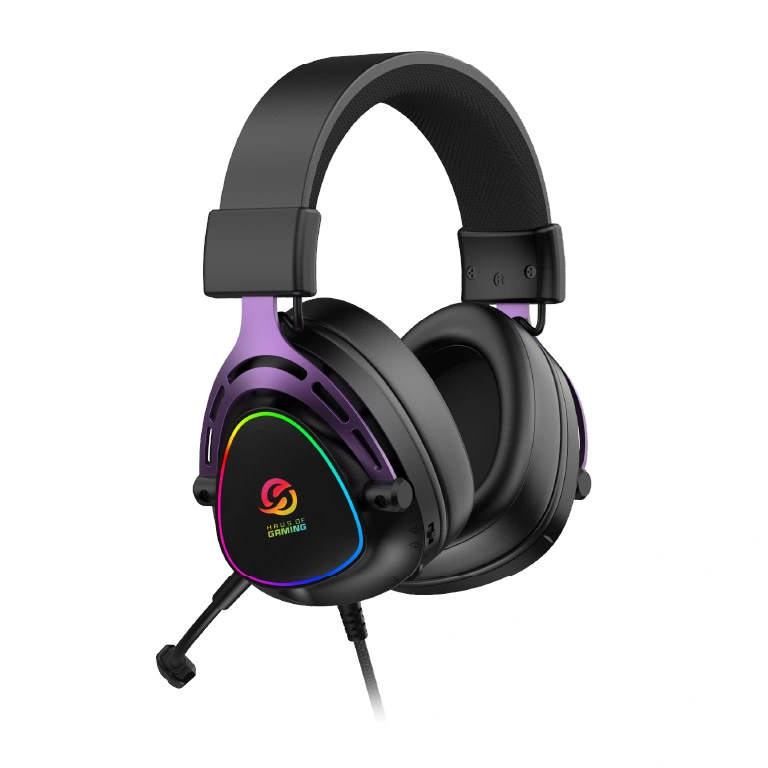 Auricular gamer Solarmax GHS59V RGB violeta - imagen 2