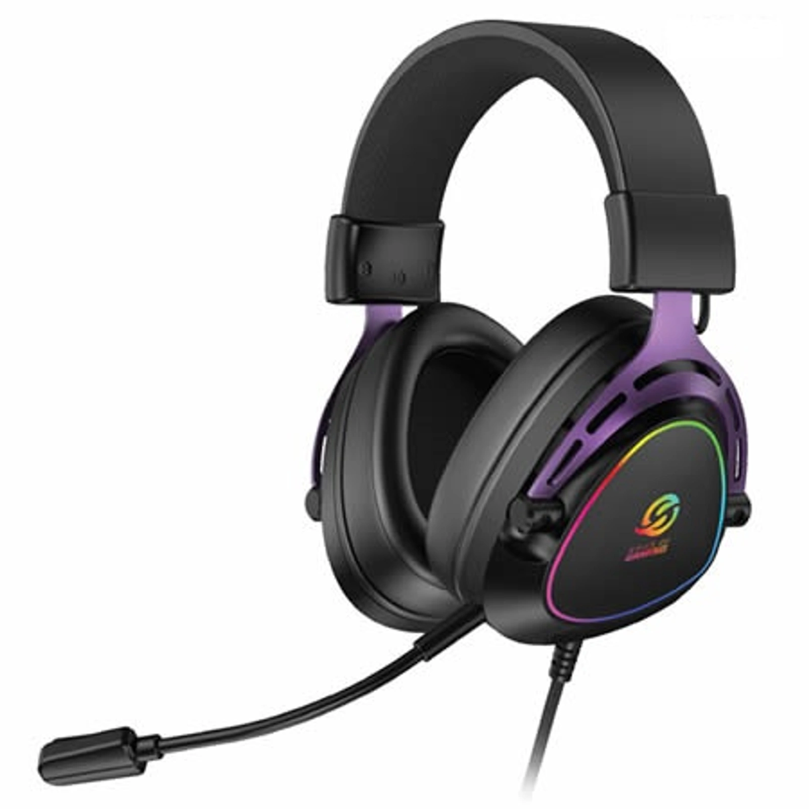 Auricular gamer Solarmax GHS59V RGB violeta
