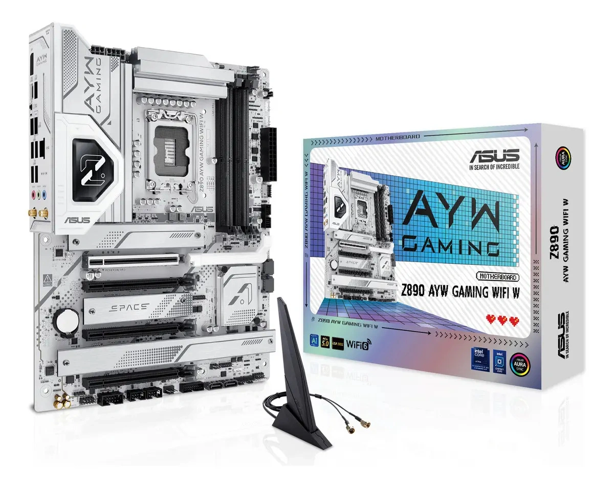 Motherboard ASUS Z890 AYW Gaming WiFi W DDR5 LGA1851 blanca - imagen 3