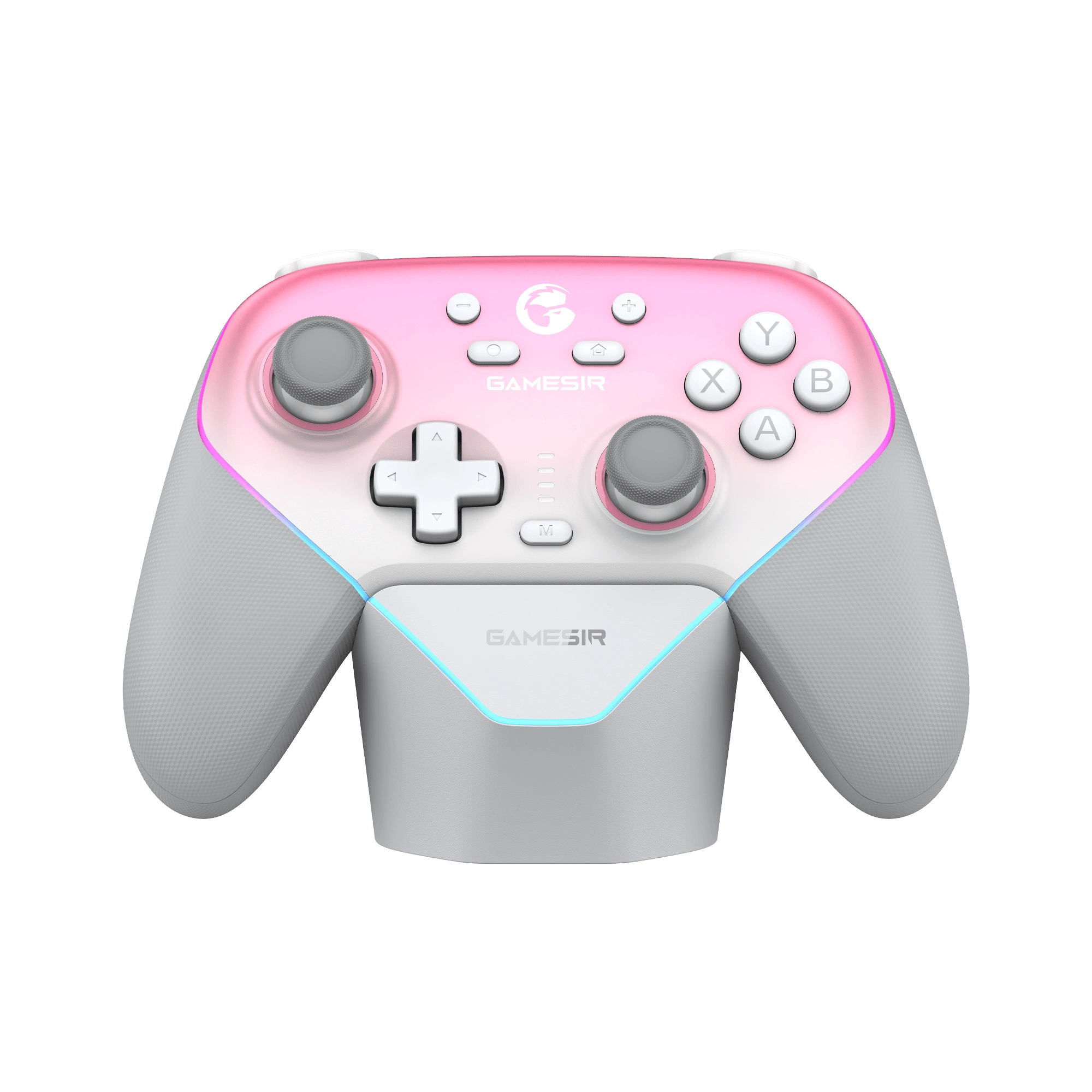 Control GameSir Super Nova Hall Effect inalámbrico con base rosado - imagen 2
