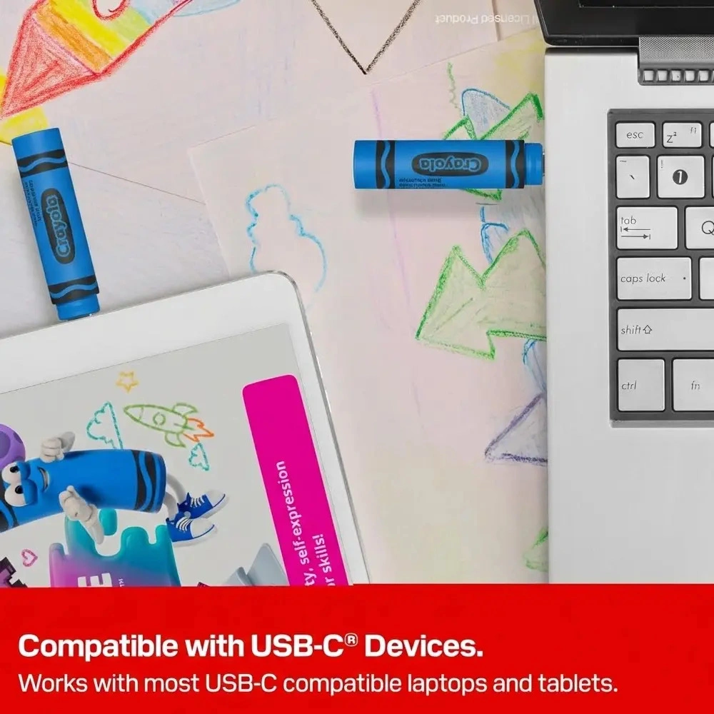 Pendrive SanDisk Crayola 64Gb USB-C azul - imagen 2