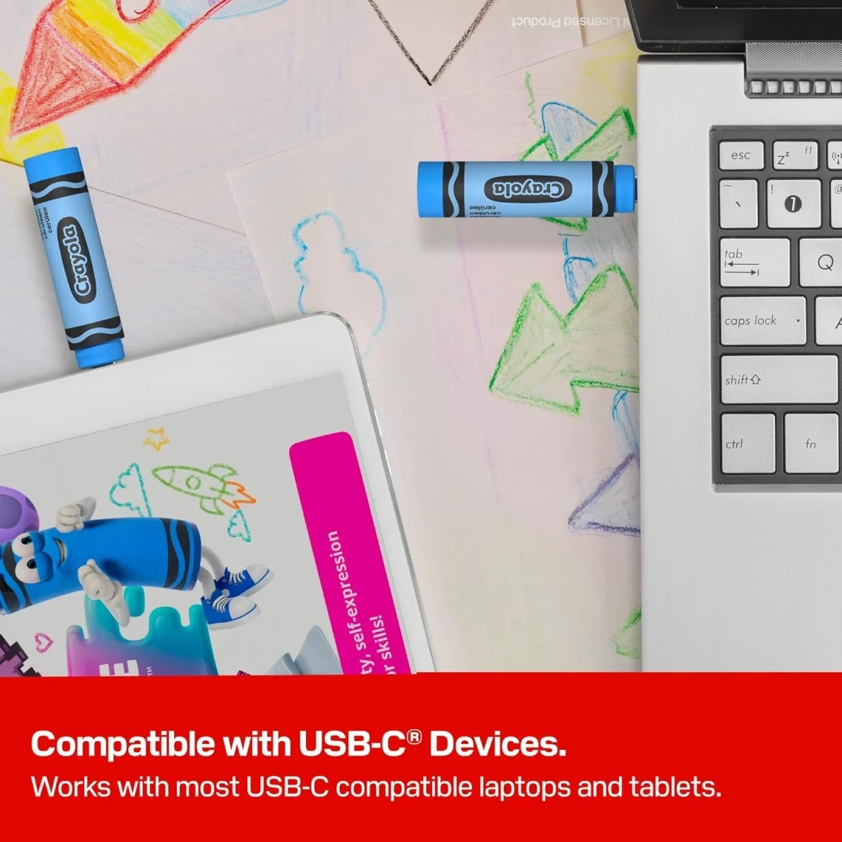 Pendrive SanDisk Crayola 256Gb USB-C azul - imagen 2