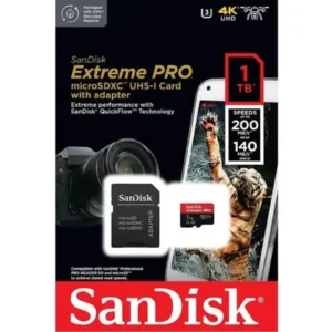 Memoria micro SDXC SanDisk Extreme PRO 1Tb UHS-I U3 V30 A2 con Adaptador