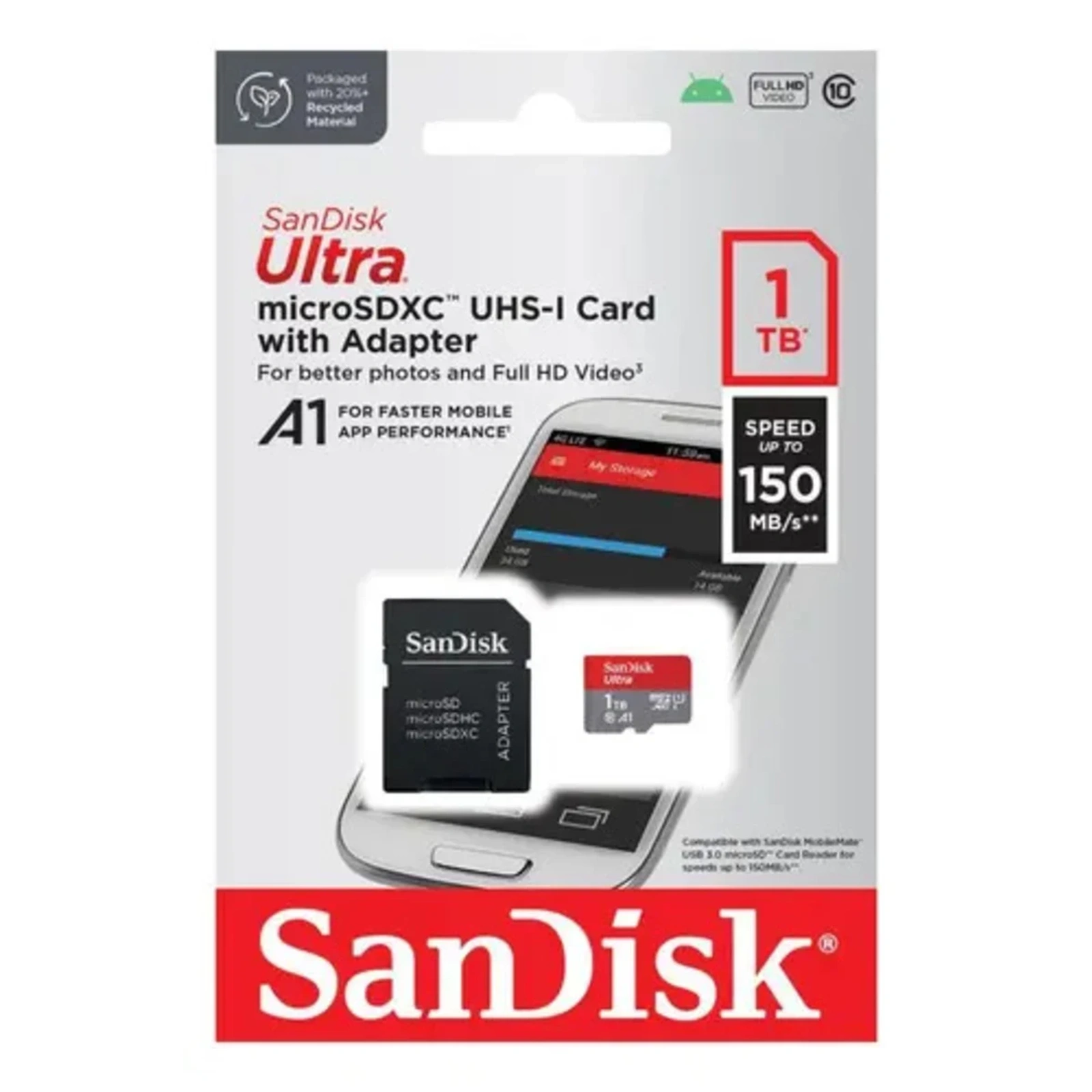 Memoria micro SDXC SanDisk Ultra 1Tb UHS-I U1 A1 con Adaptador