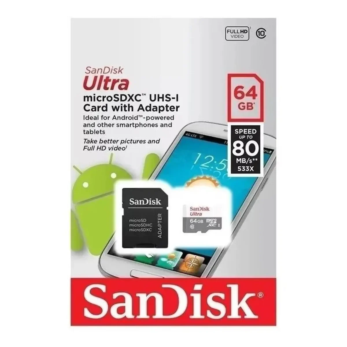 Memoria micro SDXC SanDisk Ultra 64Gb UHS-I U1 con Adaptador - Imagen 4