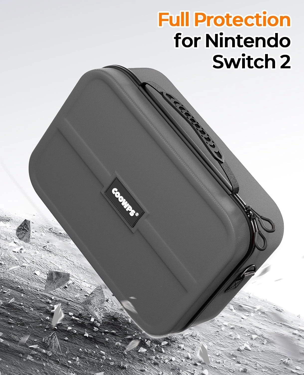 Estuche COOWPS de gran capacidad para Nintendo Switch 2 gris - imagen 5