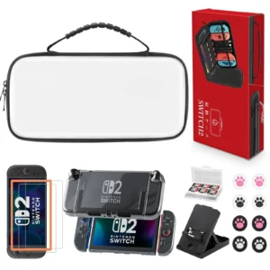 Kit 6 en 1 para Nintendo Switch 2 con estuche blanco