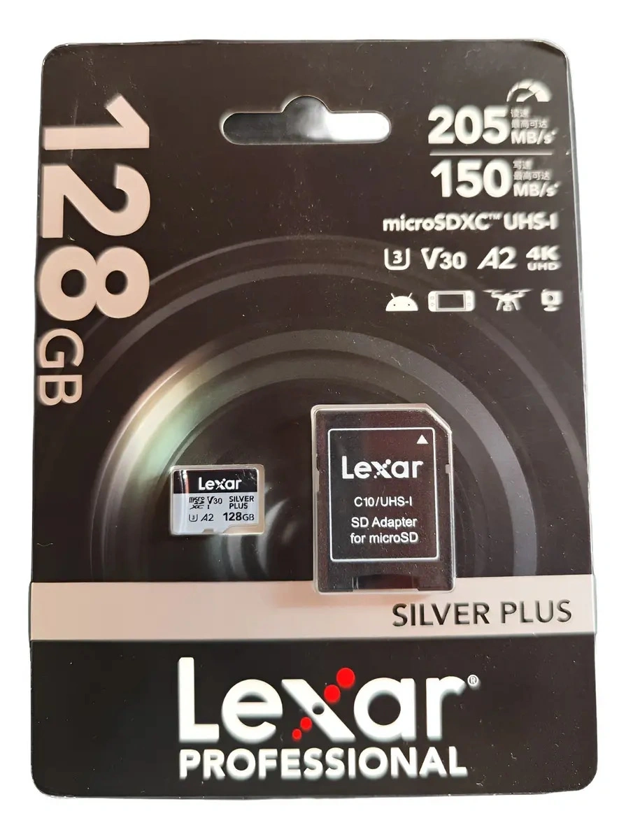 Memoria microSDXC Lexar Silver Plus 128GB V30 A2 con adaptador - Imagen 2