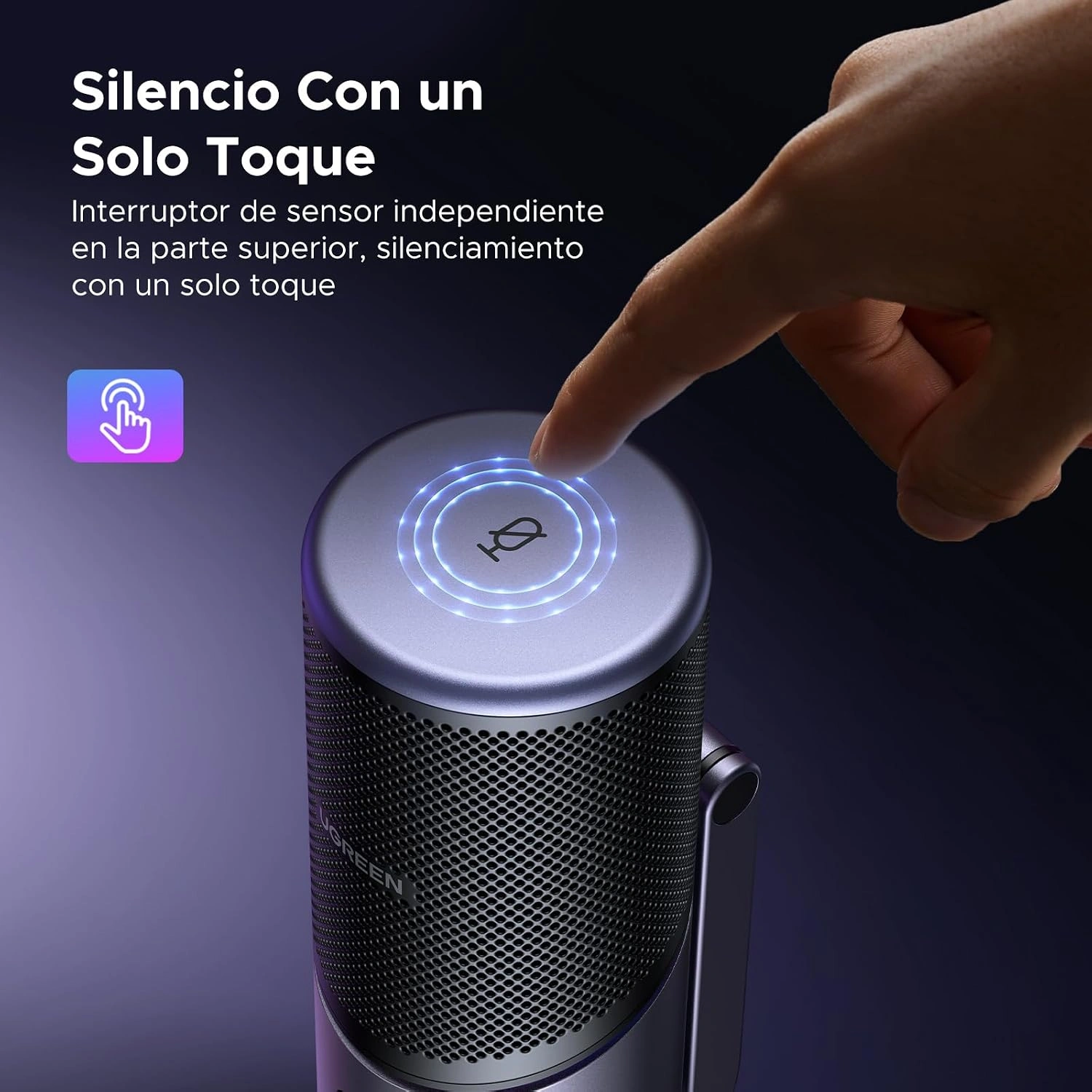 Micrófono UGREEN CM769 USB RGB 24bit/96kHz - imagen 5