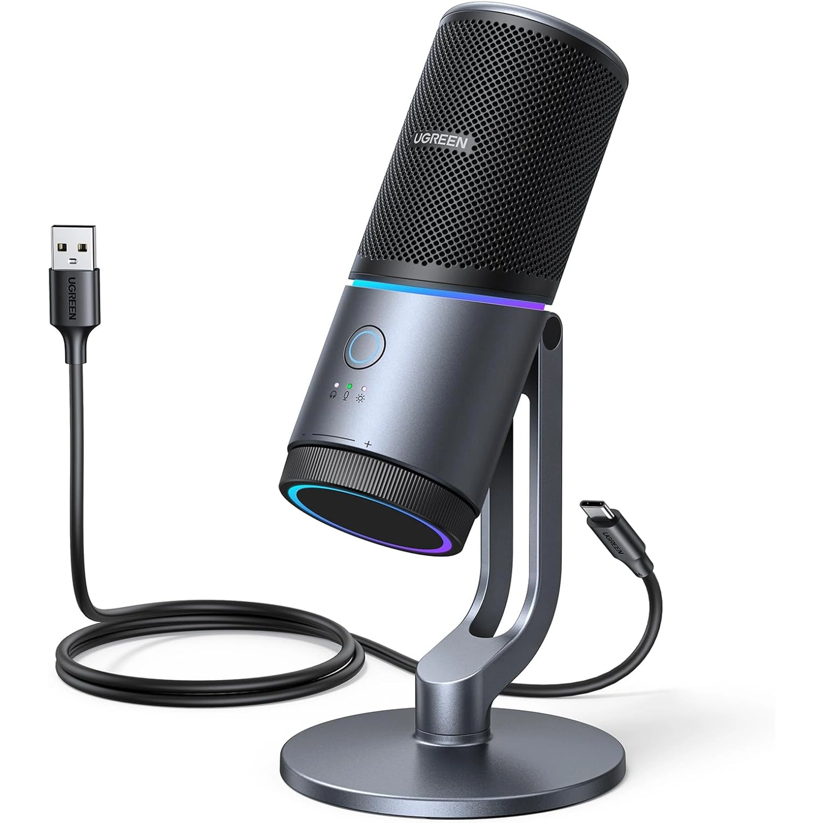 Micrófono UGREEN CM769 USB RGB 24bit/96kHz