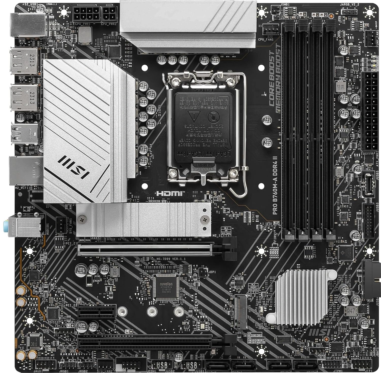 Motherboard MSI PRO B760M-A DDR4 II LGA1700 - imagen 5