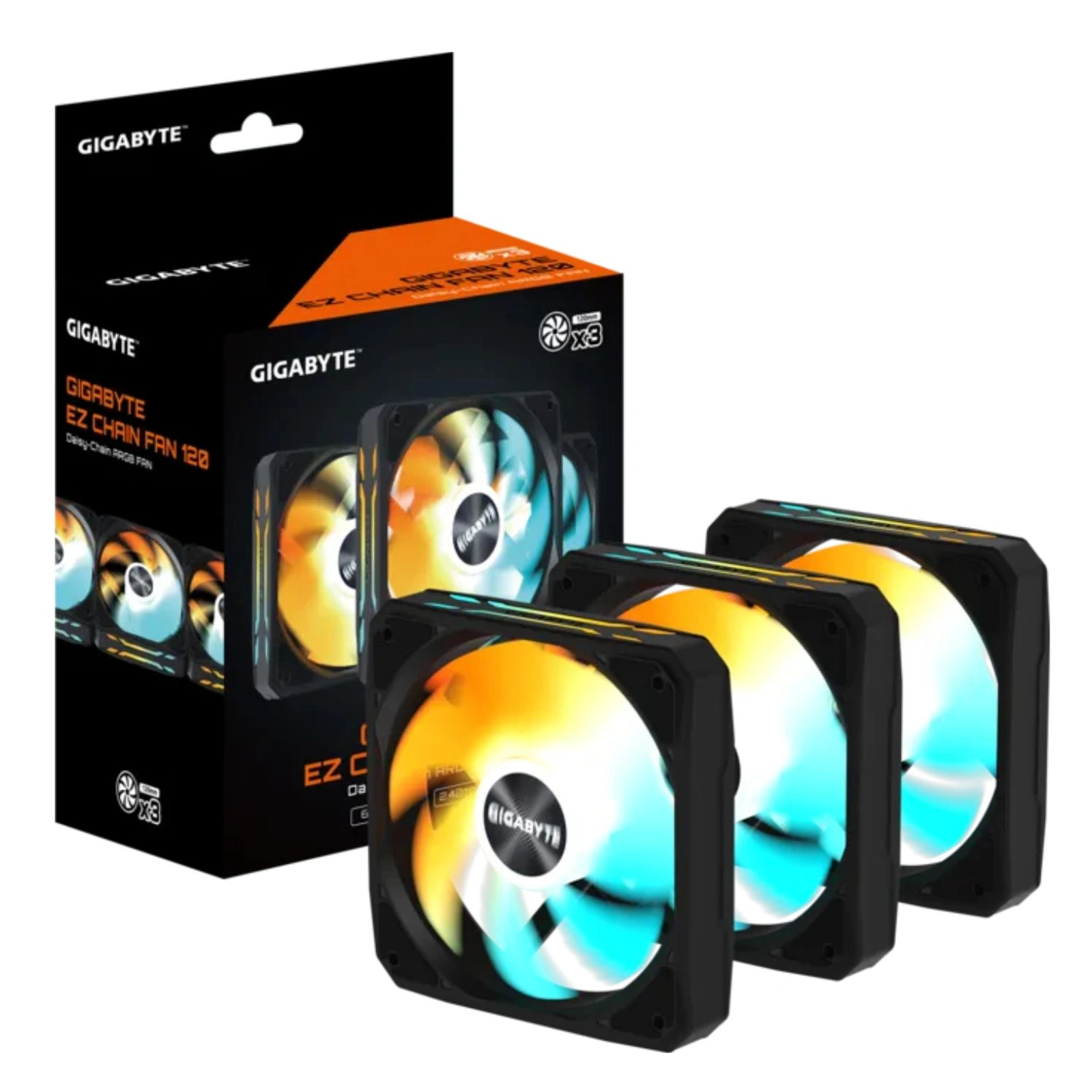 Kit de 3 Fans Gigabyte EZ Chain Fan 120mm ARGB
