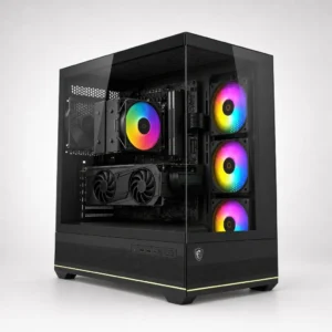 PC Gamer armada en gabinete MSI MAG PANO 110R PZ con cooler de aire ARGB