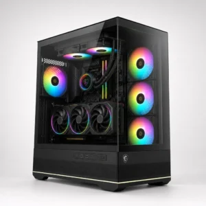 PC Gamer armada en gabinete MSI MAG PANO 110R PZ con water cooling 240mm ARGB