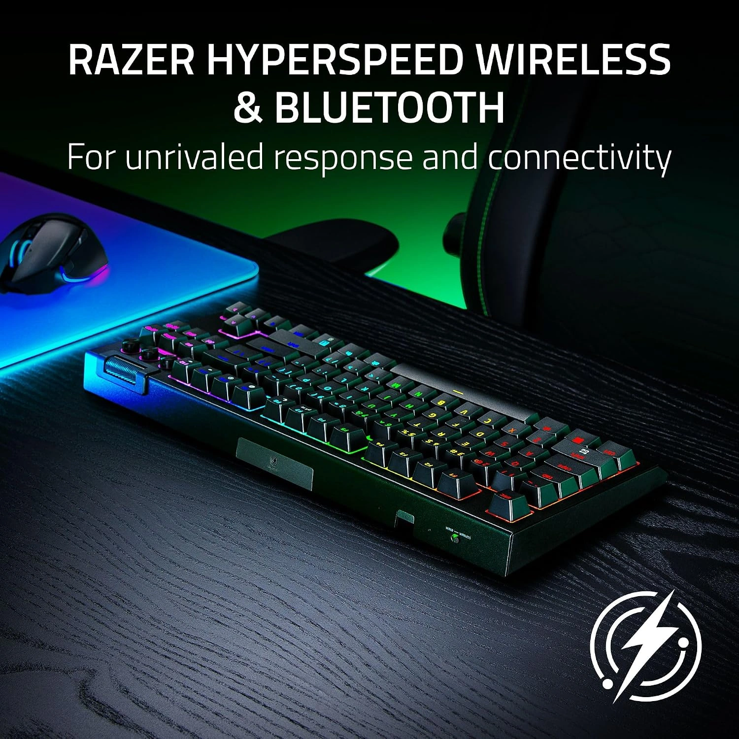 Teclado Razer BlackWidow V4 TKL HyperSpeed Orange inglés
