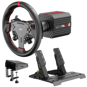 Kit simulador PXN VD6 Direct Drive 6 Nm con volante W AS, pedalera y soporte de mesa