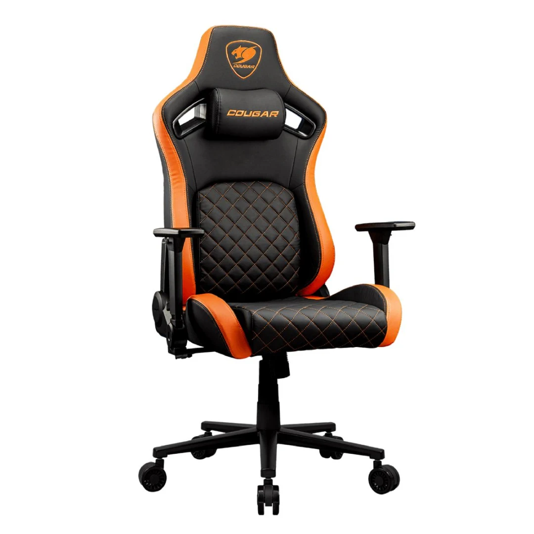 Silla gamer Cougar Defensor negra y naranja - vista principal