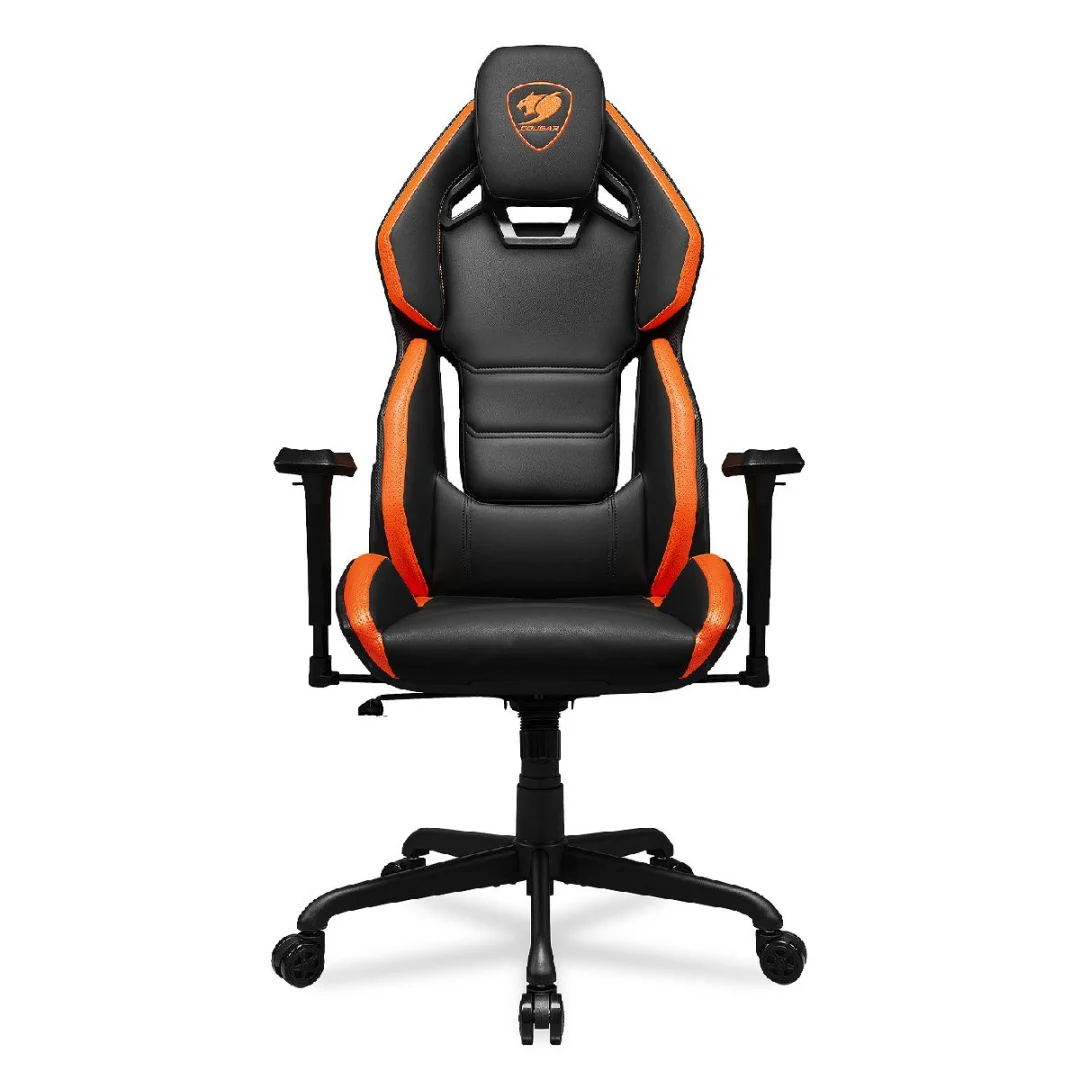 Silla gamer Cougar Hotrod negra y naranja - vista principal