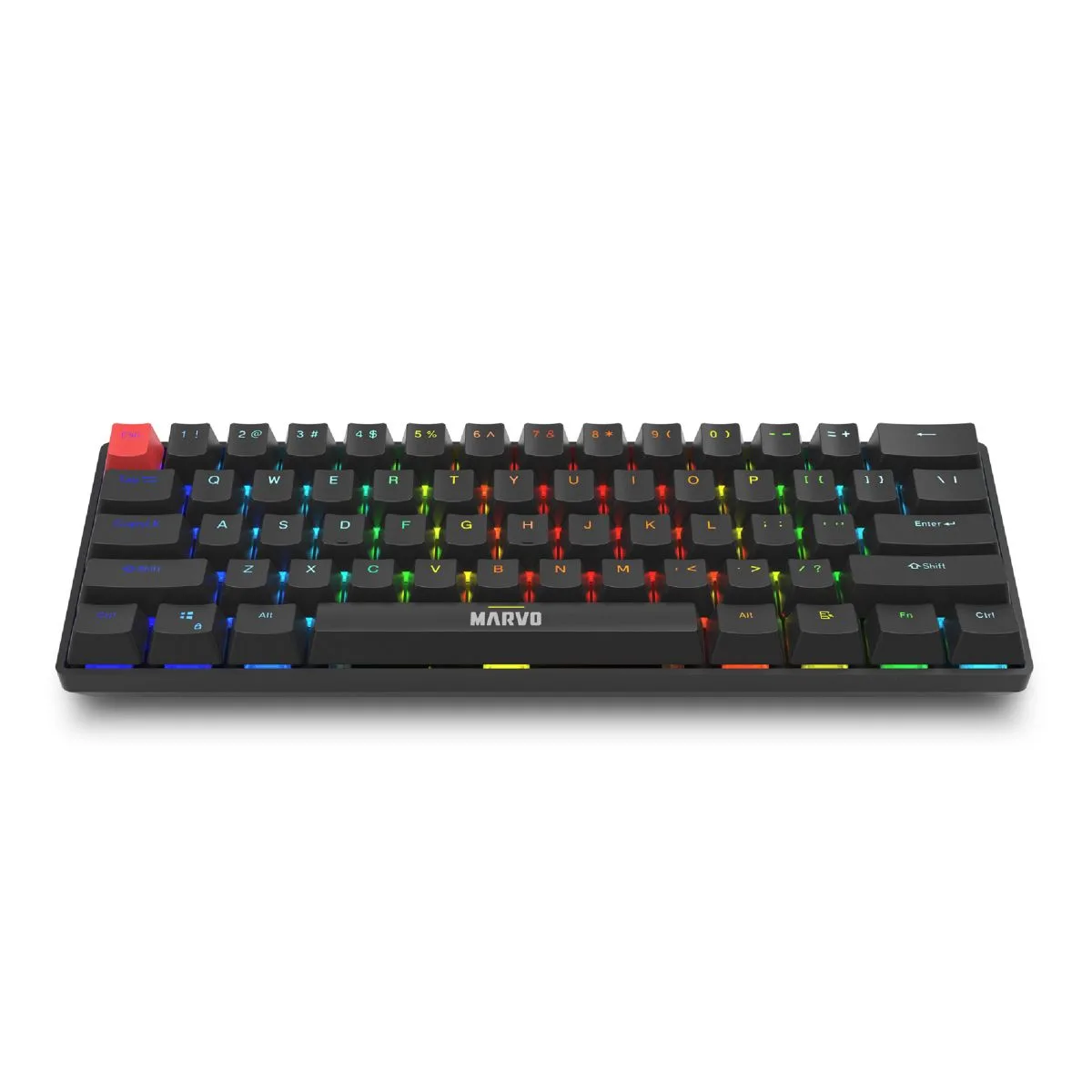 Teclado mecánico Marvo KG933G 60% RGB switch rojo español - imagen 2