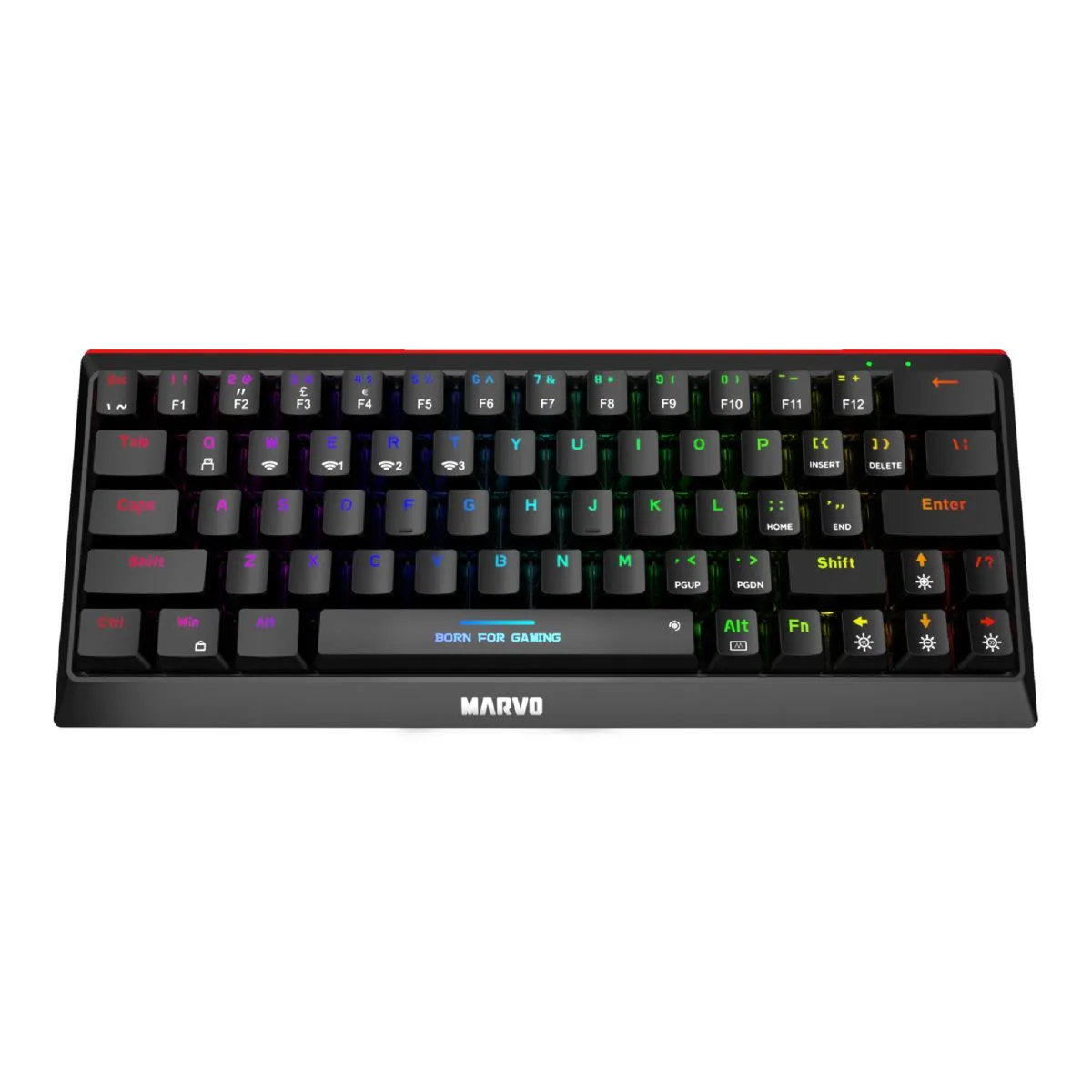 Teclado mecánico Marvo KG962W 60% inalámbrico switch azul español - imagen 2