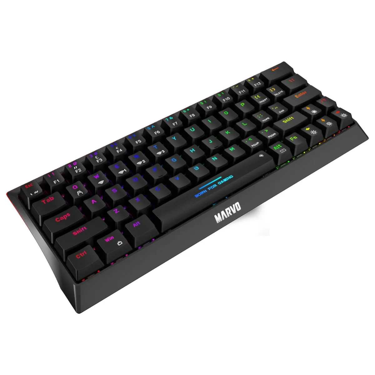 Teclado mecánico Marvo KG962W 60% inalámbrico switch azul español - imagen 3