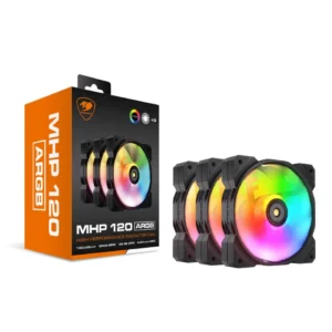 Kit de 3 ventiladores Cougar MHP120 ARGB negros